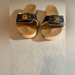 Dr. Scholl's Vintage Navy Blue Slide Sandals size 8